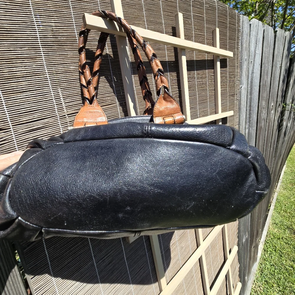 Black leather purse 3 Section ANTONIO MELANI
